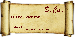 Dulka Csongor névjegykártya