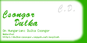 csongor dulka business card